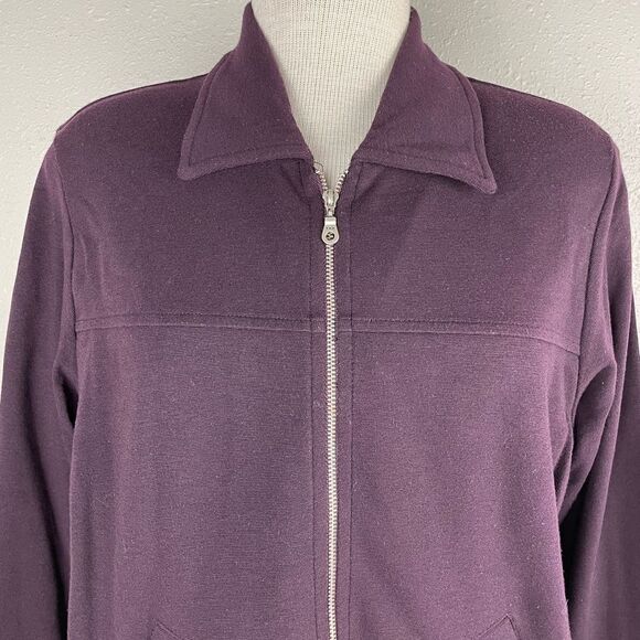 Norton Studio Purple Full Zip Jacket Size M EUC - Picture 2 of 5